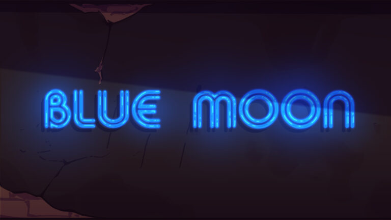 blue moon neon lights